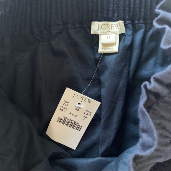 J. Crew Factory Sidewalk Skirt • Linen Blend Navy - Picture 4 of 9